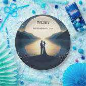 レイクサイドマウンテンおもしろい自然レイクブライダルシャワー ペーパープレート (パーティー)