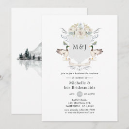 レイクサイドモノグラムクレストブリデスメイドランチョン 招待状