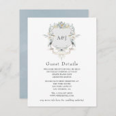 レイクサイドモノグラム結婚クレストゲスト詳細 エンクロージャーカード (正面/裏面)