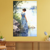 レイクサイド孤独 キャンバスプリント (インサイチュ (リビング))