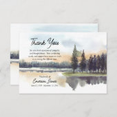 レイクサイド悔やみや弔慰フラットサンキューカード サンキューカード (正面/裏面)