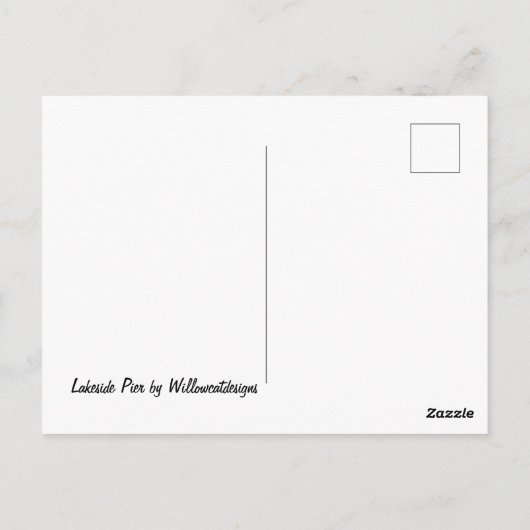レイクサイド桟橋の写真 ポストカード (裏面)
