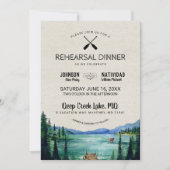 レイクサイド素朴のリ結婚ハーサルディナー 招待状 (正面)