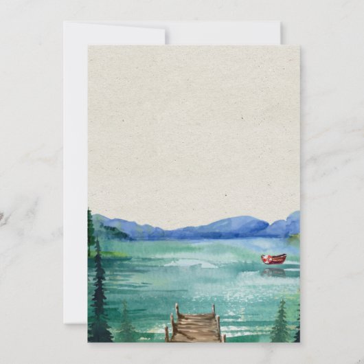 レイクサイド素朴のリ結婚ハーサルディナー 招待状 (裏面)