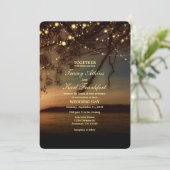 レイクサイド素朴ストリングライト結婚式招待状 招待状 (スタンド正面)