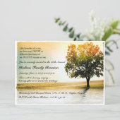 レイクサイド素朴ツリーファミリー懇親会パーティー招待状 招待状 (スタンド正面)