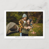 レイクサイド キャンプグラウンド | ウェディング ウィークエンドの予定 エンクロージャーカード (裏面)