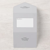 レイクサイ結婚ドのモノグラムクレスト オールインワン招待状 (外側)