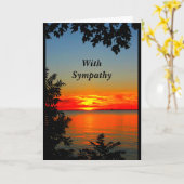 レイクサンセットコンパシーカード カード (黄色い花)