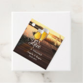 レイクサンセットビール結婚式の引き出物ラベル フェイバータグ (インサイチュ)