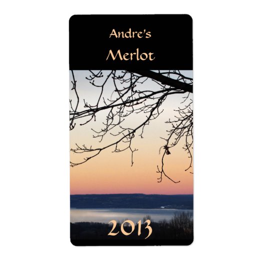 レイクサンセットワインラベル ラベル (正面)