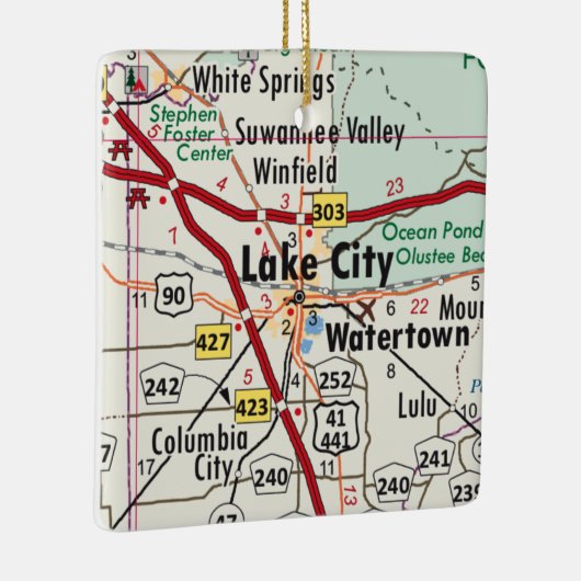 レイクシティFLの地図 セラミックオーナメント (右)