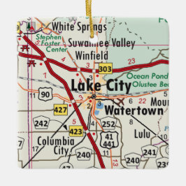 レイクシティFLの地図 セラミックオーナメント