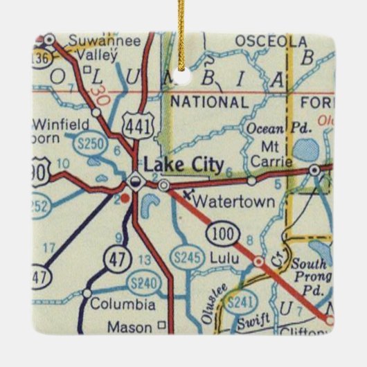 レイクシティFLヴィンテージマップ セラミックオーナメント (裏面)