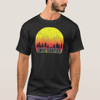 レイクシャファーインディアナレトロシーニックサンセットグラフィック Tシャツ
