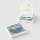 レイクシャンプレインバーモントラヴェルデザイン ストーンコースター (横)