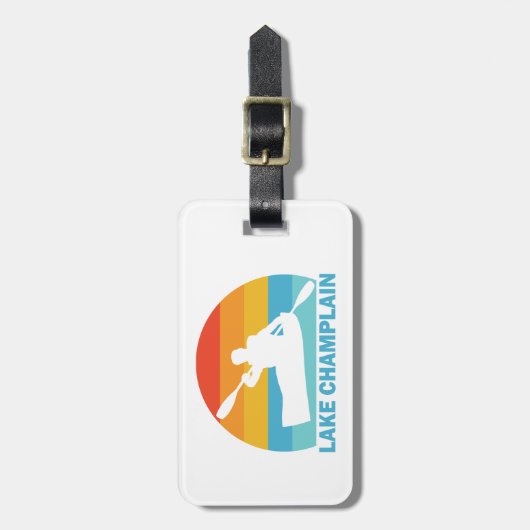 レイクシャンプレーンニューヨークバーモントカヤック ラゲッジタグ (正面縦)