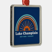 レイクシャンプレーンニューヨークバーモントレインボー メタルオーナメント (右)