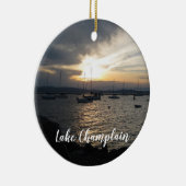 レイクシャンプレーンバーモントアットサンセットオーナメント セラミックオーナメント (右)