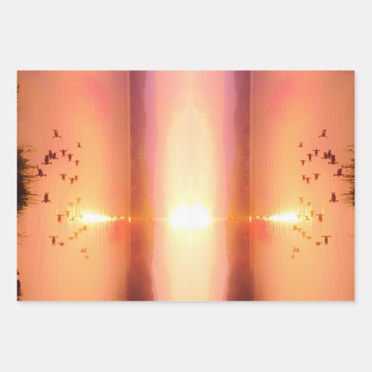 レイクショアサンセットサンライズレイクアルワート ラッピングペーパーシート (正面2)