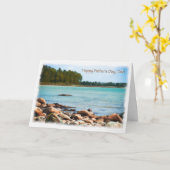 レイクショアシーンハッピーファーザーズデイカード カード (黄色い花)