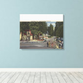 レイクショアドライブの歩行者 キャンバスプリント (インサイチュ (ウッドフロア))