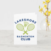 レイクショアバ名門私立校風のドミントンクラブキュートグラフィック カード (黄色い花)