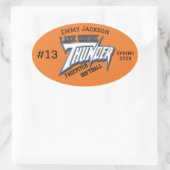 レイクショア高速ピッチステッカー 楕円形シール (バッグ)