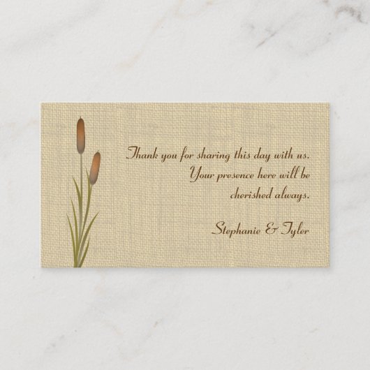 レイクシーティングカードによるカタイル プレイスカード (正面)