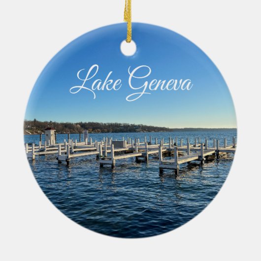 レイクジュネーブウィスコンシンセラミックオーナメント セラミックオーナメント (裏面)