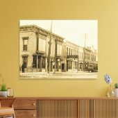 レイクジュネーブウィスコンシン1910サウスサイドメイン通り キャンバスプリント (インサイチュ (リビング))