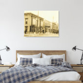 レイクジュネーブウィスコンシン1910サウスサイドメイン通り キャンバスプリント (インサイチュ (寝室))