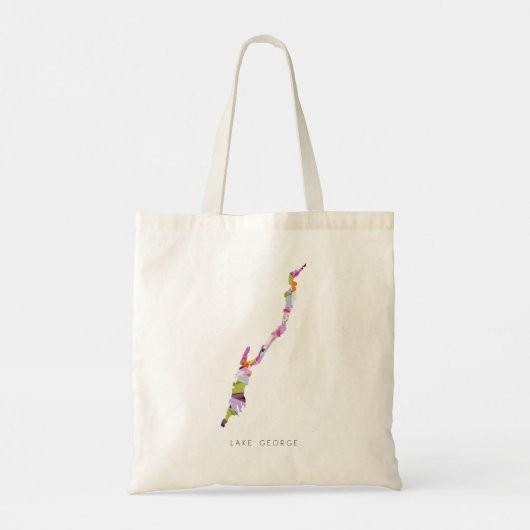 レイクジョージシルエットマップトートバッグ トートバッグ (裏面)