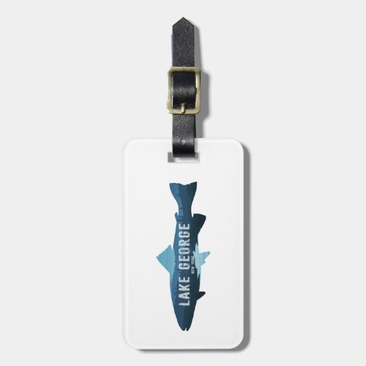 レイクジョージニューヨークフィッシュ ラゲッジタグ (正面縦)