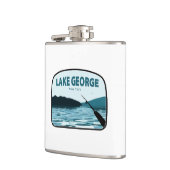 レイクジョージニューヨーク魚釣りロッド フラスク (左)