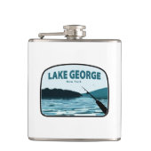 レイクジョージニューヨーク魚釣りロッド フラスク (正面)