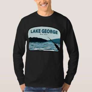 レイクジョージニューヨーク魚釣りロッド Tシャツ