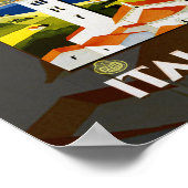 レイクスイタリアンヴィンテージ旅行ポスターアート ポスター (角)