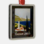 レイクスイタリアンヴィンテージ旅行ポスターアート メタルオーナメント (右)