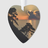 レイクスカイランドスケープクラウドデイテッド写真カスタム オーナメント (正面)