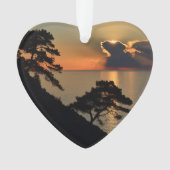 レイクスカイランドスケープクラウドデイテッド写真カスタム オーナメント (正面)