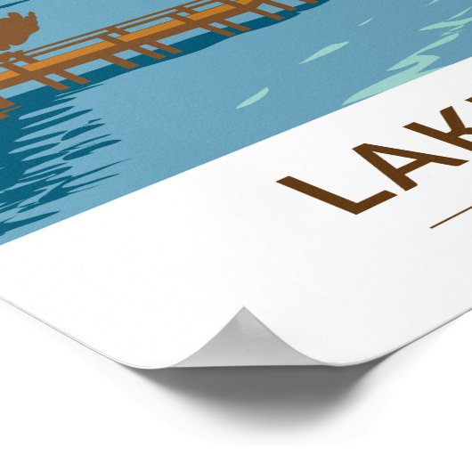 レイクスコット州パークカンザスヴィンテージ ポスター (角)