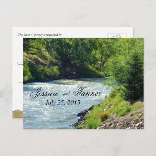 レイクストリーム自然撮影RSVP インビテーションポストカード (正面/裏面)