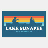 レイクスナピーニューハンプシャーカヌー 長方形シール (正面)