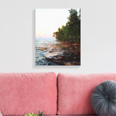 レイクスーペリアショアカンバスプリント キャンバスプリント (インサイチュ (リビング))