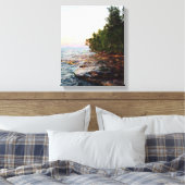 レイクスーペリアショアカンバスプリント キャンバスプリント (インサイチュ (寝室))