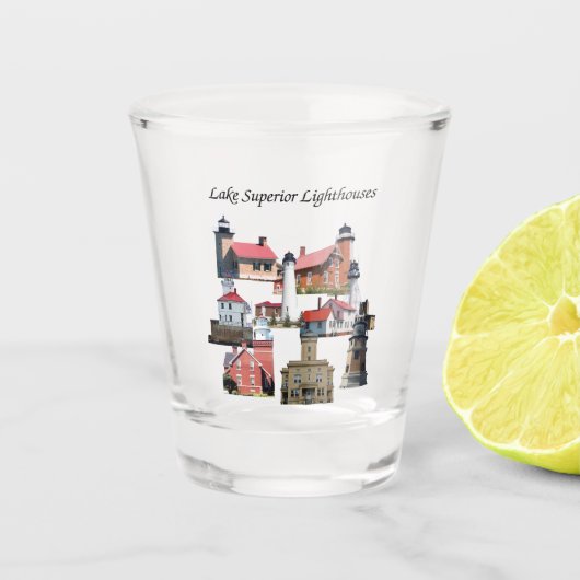 レイクスーペリアライトハウスショットグラス ショットグラス (正面)