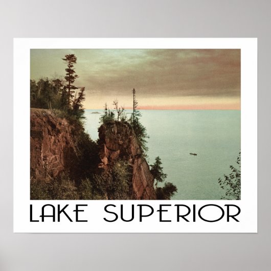 レイクスーペリアヴィンテージトラベルスタイル ポスター (正面)