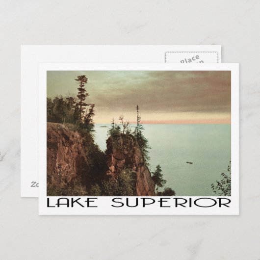 レイクスーペリアヴィンテージトラベルスタイル ポストカード (正面/裏面)
