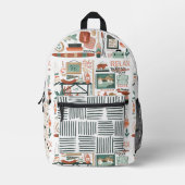 レイクス素晴らしキャンピングウィルダネス |モノグラム プリントバックパック (正面)